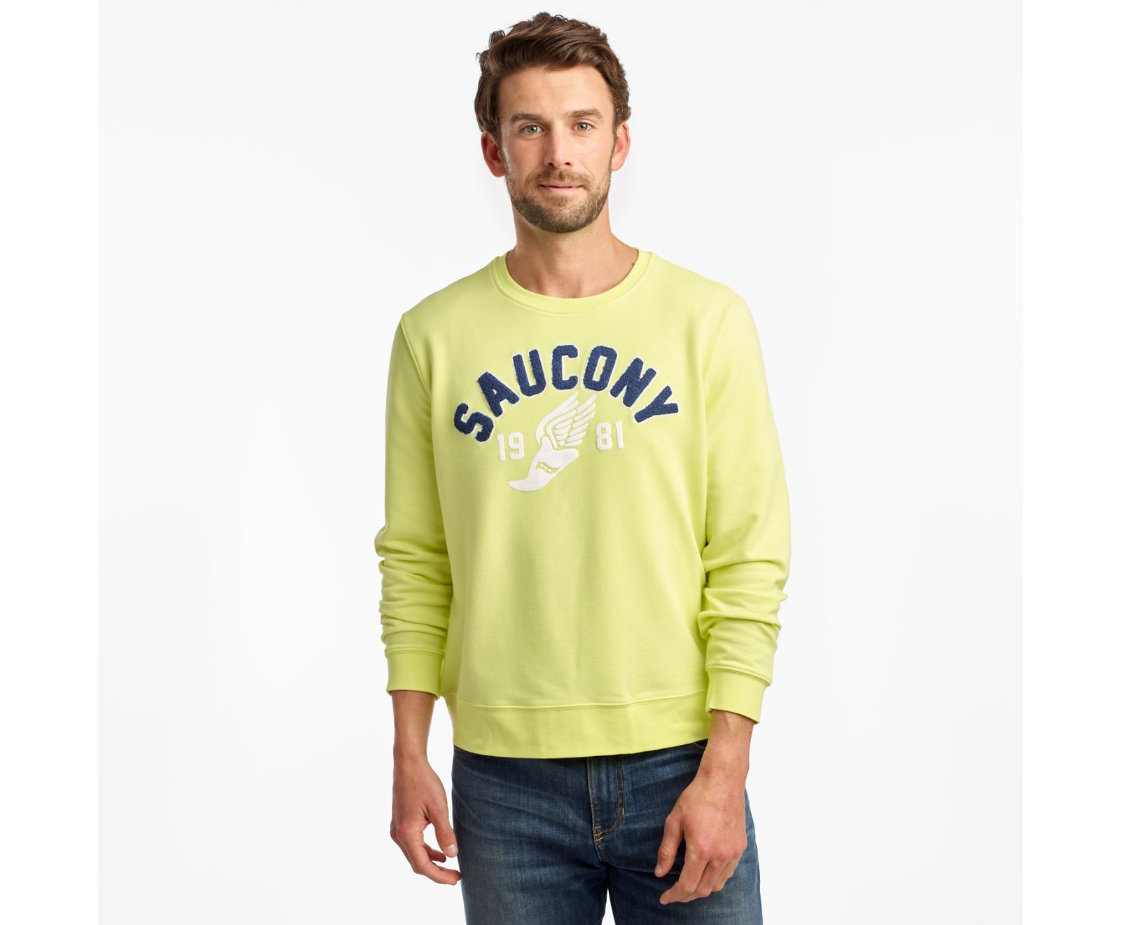 Camisas Saucony Rested Crewneck Hombre Naranjas Verdes Claro | México 626WNBY
